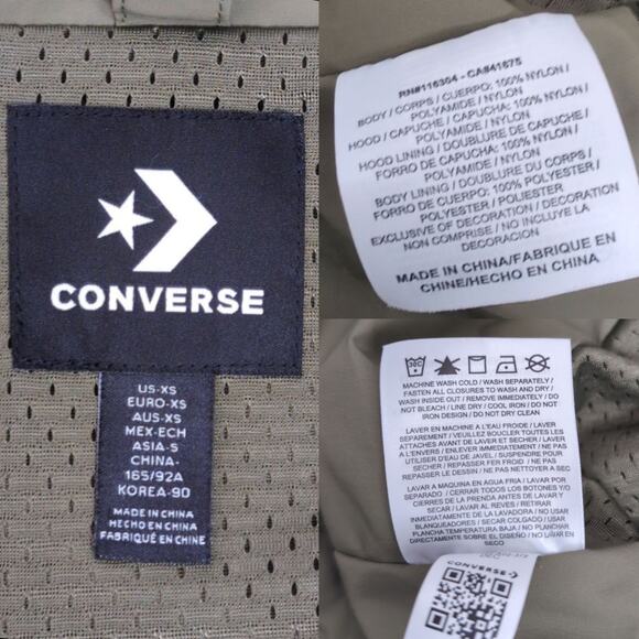 Converse x Kim Jones Oversized Dry Feel Water Resistant Anorak Parka Olive Green - Picture 5 of 12
